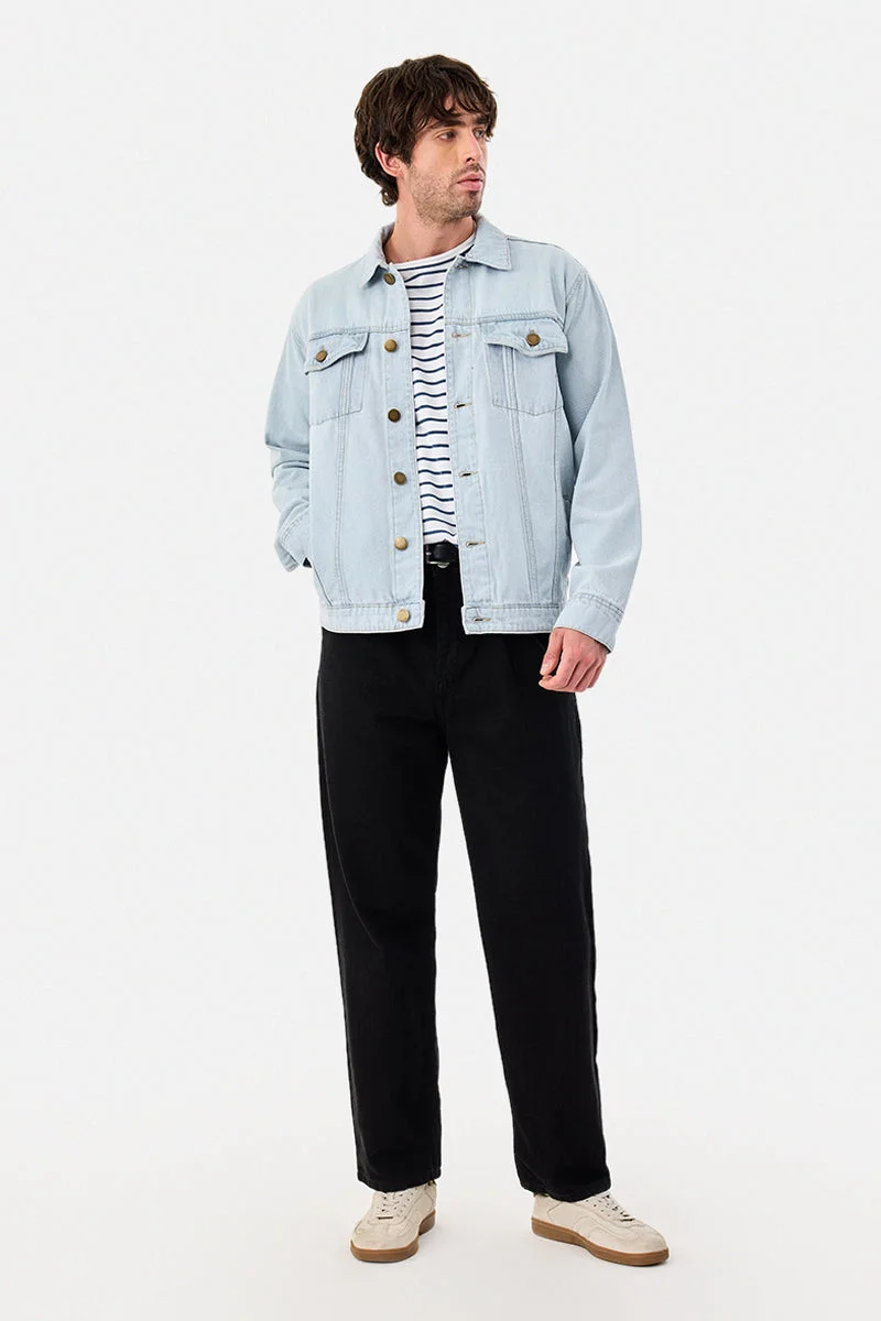 SNITCH Double Pocket Washed Denim Jacket